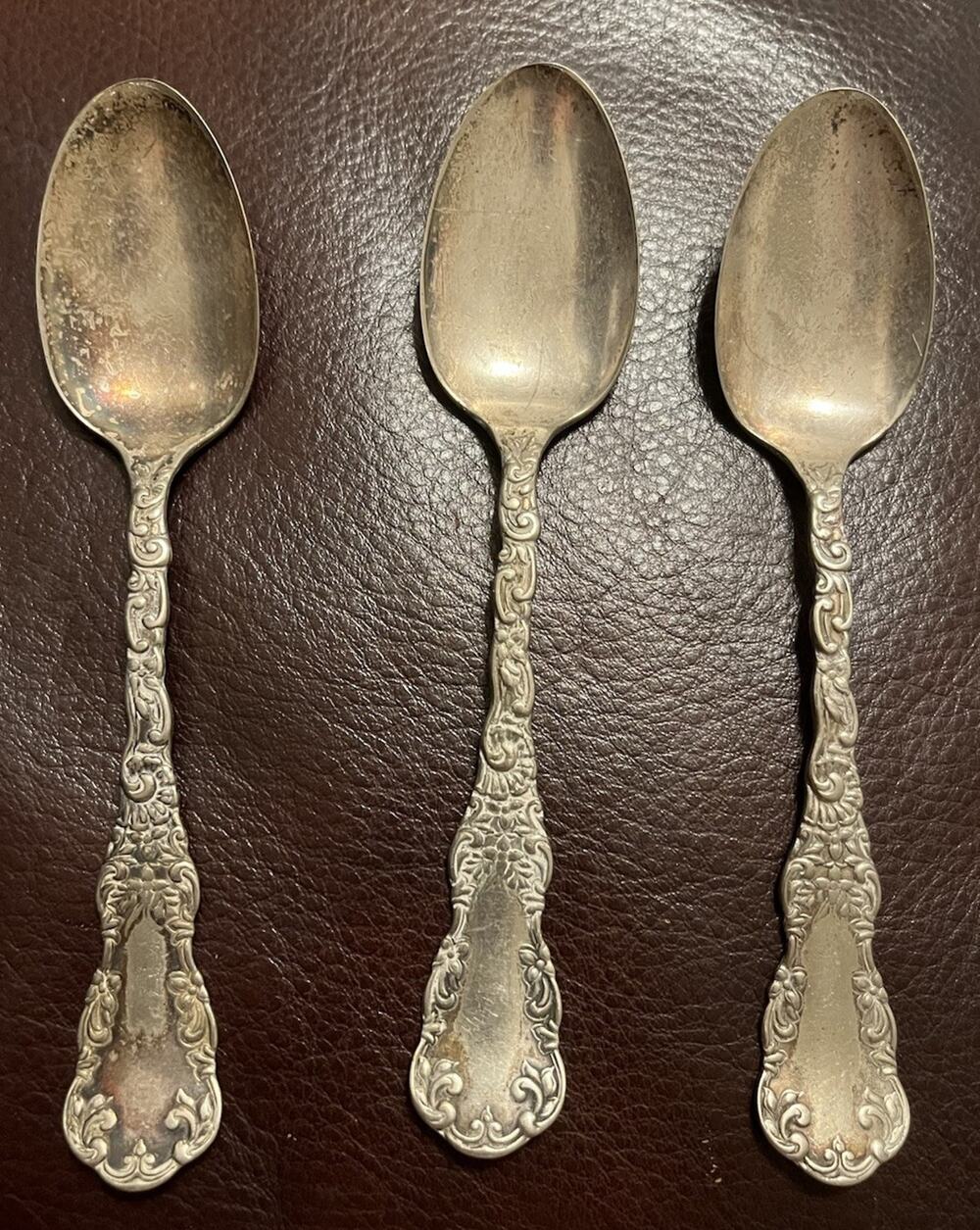Harvard Rogers W S Mfg Co. Silver Plate Spoons Lot of 3 Antique VTG 1900s